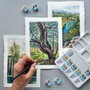 Van Gogh Étui d'aquarelles 12 couleurs tons naturels demi-pastilles